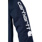 Carhartt EK231 Signature Sleeve Logo Longsleeve T-Shirt - Relaxed Fit - Navy