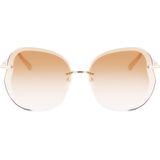 Longchamp bril voor dames, Goudverloop, baksteen