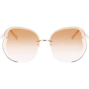 Longchamp bril voor dames, Goudverloop, baksteen