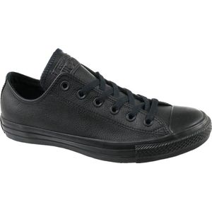 Converse - Chuck Taylor Basic Leather Ox Monocrome - Sneakers - Zwart - Leer