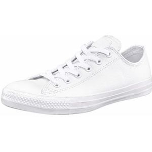 Chuck Taylor All Star Mono Cuir Ox CONVERSE. Leer materiaal. Maten 44. Wit kleur