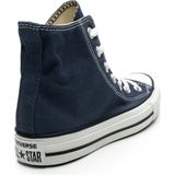 Sneakers - Hoog - Color-Blocking - Leer/Textiel - Contrasterende Inserts