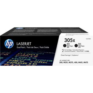 HP 305XD 2-pack (Opruiming 2 x 1-pack los) zwart (CE410XD) - Toners - Origineel Hoge Capaciteit