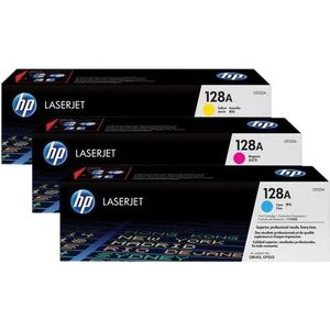 HP 128A (CF371AM) - Originele Tonercartridge - Tri-pack - Cyaan/Magenta/Yellow
