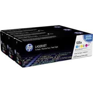 HP 125A 3-pack (Opruiming 3 x 1-pack los) kleur (CF373AM) - Toners - Origineel