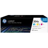 HP 304A 3-pack (Sticker resten) kleur (CF372AM) - Toners - Origineel