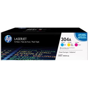 HP 304A 3-pack (Sticker resten) kleur (CF372AM) - Toners - Origineel