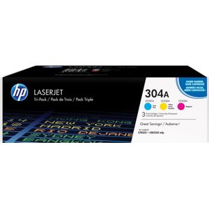 Toner HP 304A (CF372AM) multipack cyaan/magenta/geel (origineel)