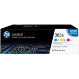 HP 305A 3-pack (Opruiming 3 x 1-pack (los) kleur (CF370AM) - Toners - Origineel