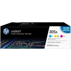 Toner HP 305A (CF370AM) multipack cyaan/magenta/geel (origineel)