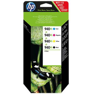 HP 940XL Multi-Pack (MHD feb-17) zwart en kleur (C2N93AE) - Inktcartridge - Origineel Hoge Capaciteit