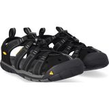 KEEN - Clearwater CNX - Sandalen - Zwart/Gargoyle - Wasbare Polyester, Sneldrogend, Bungee-Vetersluiting