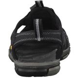 KEEN - Clearwater CNX - Sandalen - Zwart/Gargoyle - Wasbare Polyester, Sneldrogend, Bungee-Vetersluiting