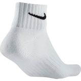 Nike Value Cotton Cushion Quarter  Sportsokken - Maat 38 - Unisex - wit/zwart Maat 38-42