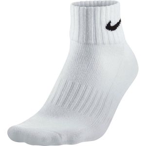 Nike Value Cotton Cushion Quarter Sportsokken Unisex wit/zwart