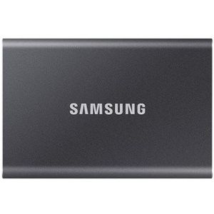 Samsung MU-PC2T0T/WW T7 Portable SSD, 2000 GB, USB Type-C, 3.2 Gen 2, 1050 MB/s, Password, Grey