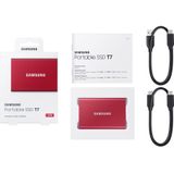 Samsung Portable T7 Red (2000 GB), Externe SSD, Rood