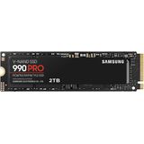 SAMSUNG Samsung 990 PRO 2TB, 3-bit MLC V-NAND, M.2 (2280), NVMe 2.0, R/W (Max) 7.450MB/s/6.900MB/s, 1.400K/1.550K IOPS, 1200TBW, 5 jaar garantie
