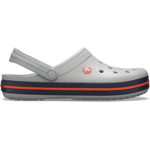 Crocs Crocband uniseks-volwassene Klompen klomp, Light Grey/Navy, 41/42 EU
