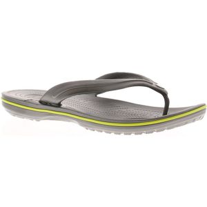 Crocs Crocband Flip Slippers uniseks-volwassene, Graphite/Volt Green, 42/43 EU