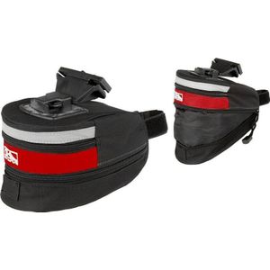 Zadeltas M-Wave Tilburg large met klikbevestiging - zwart/rood