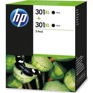 HP 301XL Inktcartridge / Zwart / Hoge Capaciteit / 2 Pack