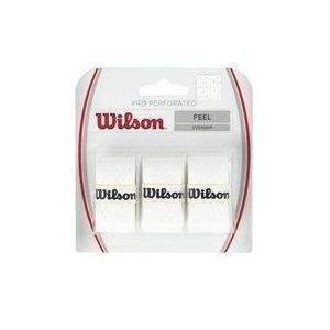 Wilson Unisex gripband Pro Overgrip Perforated, wit, 3 stuks, WRZ4005WH