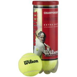 Wilson Tennisballen, Champ Extra Duty, 4 stuks, voor alle coatings, geel, WRT110000