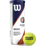 Wilson Roland Garros Clay Court 3 Pack Tennis Ball WRT125000, Unisex, Geel, tennisballen, maat: One size