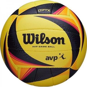 Wilson OPTX AVP Game Ball Volleybalbal, uniseks, volwassenen, geel/zwart/oranje, officieel
