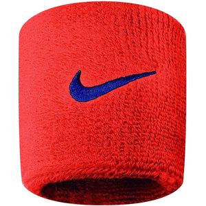 Nike polsband Swoosh Wristband rood (set van 2)