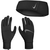 Nike Essential Handschoenen voor heren, hoofdband set, 082 zwart/zilver, XS/S