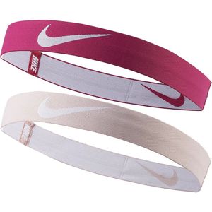 Nike headbands 2 pk with pouch in de kleur rood.