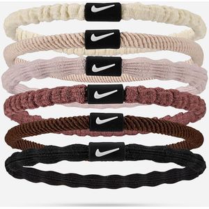 Nike - Equipment Flex Haarelastiekjes - 6-Pack - Wit - Katoen