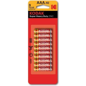 Kodak - AAA Alkaline Batterijen - 10 Stuks - Extra Heavy Duty