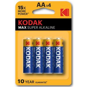 Kodak Max Aa Lr6 1,5V-batterijen Blister 4 eenheden - KODAK-887930952865