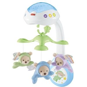 Fisher-Price Vlinderdromen 3-in-1 Projectormobiel - 3-in-1 Mobiel met Sterrenlichtshow - Rustgevende Geluiden en Slaapliedjes - Cadeau vanaf Geboorte