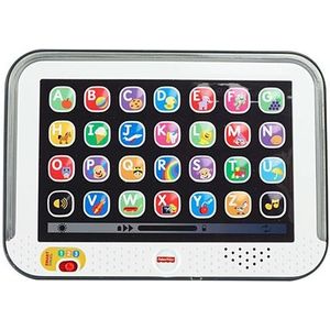 Fisher-Price Speelgoed Mijn tablet, progressief ontwaken en leren met muziek en verlichting, voor kinderen vanaf 1 jaar, versie: Pools, DHN29