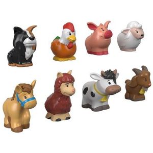 Fisher-Price GFL21 Little People boerderij set 8 schattige boerderij dieren figuren speelgoed cadeau voor kinderen vanaf 1 jaar