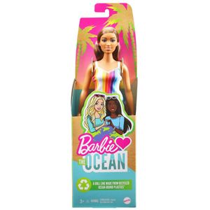 Barbie Loves the Ocean - Regenboog gestreepte jurk