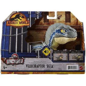 Jurassic World: Dominion Ongekooid Wild Brullende SPIEGELDINO, interactieve elektronische dinosaurusfiguur die bij aanraking beweegt, hapt en geluid maakt, cadeau voor kinderen vanaf 4 jaar