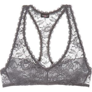 Cosabella - Beugelloze Racerback BH - Anthracite - Elastisch Kant