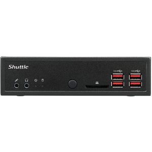 Shuttle XPC slim Barebone DH32U, Intel Pentium Gold 7505, 4x HDMI 2.0b 2x LAN, 2x COM, incl. VESA, , 24/7 permanent gebruik