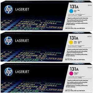 HP 131A originele tonercartridge cyaan magenta en geel standaard capaciteit 3 ​​x 1.800 pagina's 3-pack