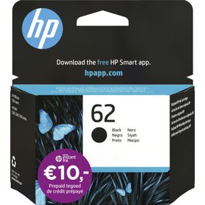 HP 62 Black Original Ink Cartridge inktcartridge 1 stuk(s) Origineel Normaal rendement Zwart