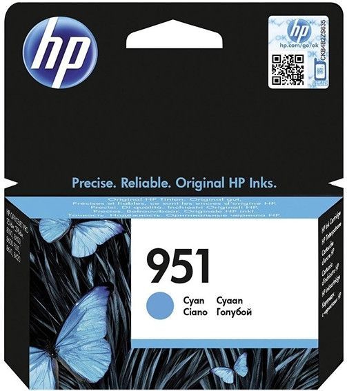 HP 951 Cyan Original Ink Cartridge inktcartridge 1 stuk(s) Origineel Normaal rendement