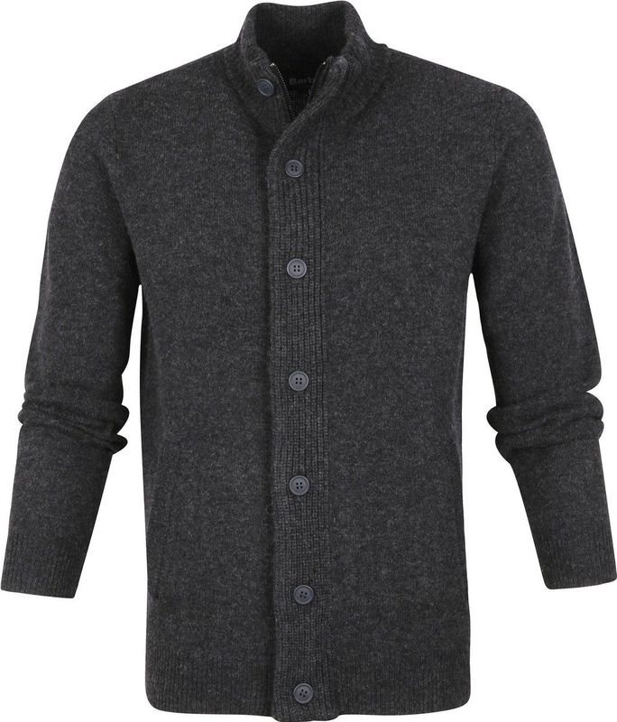 Barbour Zip Vest - Antraciet - Lamswol - Heren - Outdoor