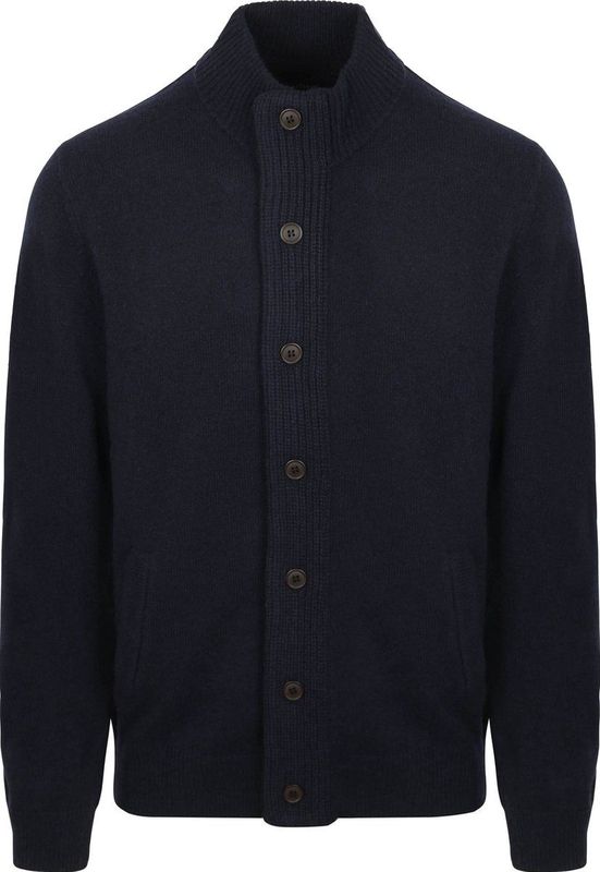 Barbour Trui Wol Patch Navy - Heren - Schipperstrui