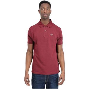 Barbour, Tops, Heren, Rood, L, Katoen, Polo Shirt Tartan Pique Polo