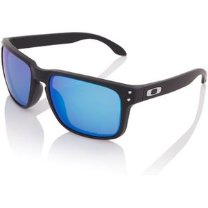 Oakley Holbrook OO 9102 FO 55 - vierkant zonnebrillen, mannen, zwart, polariserend spiegelend